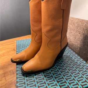 TORY BURCH WESTERN MID BOOT Sz 8.5